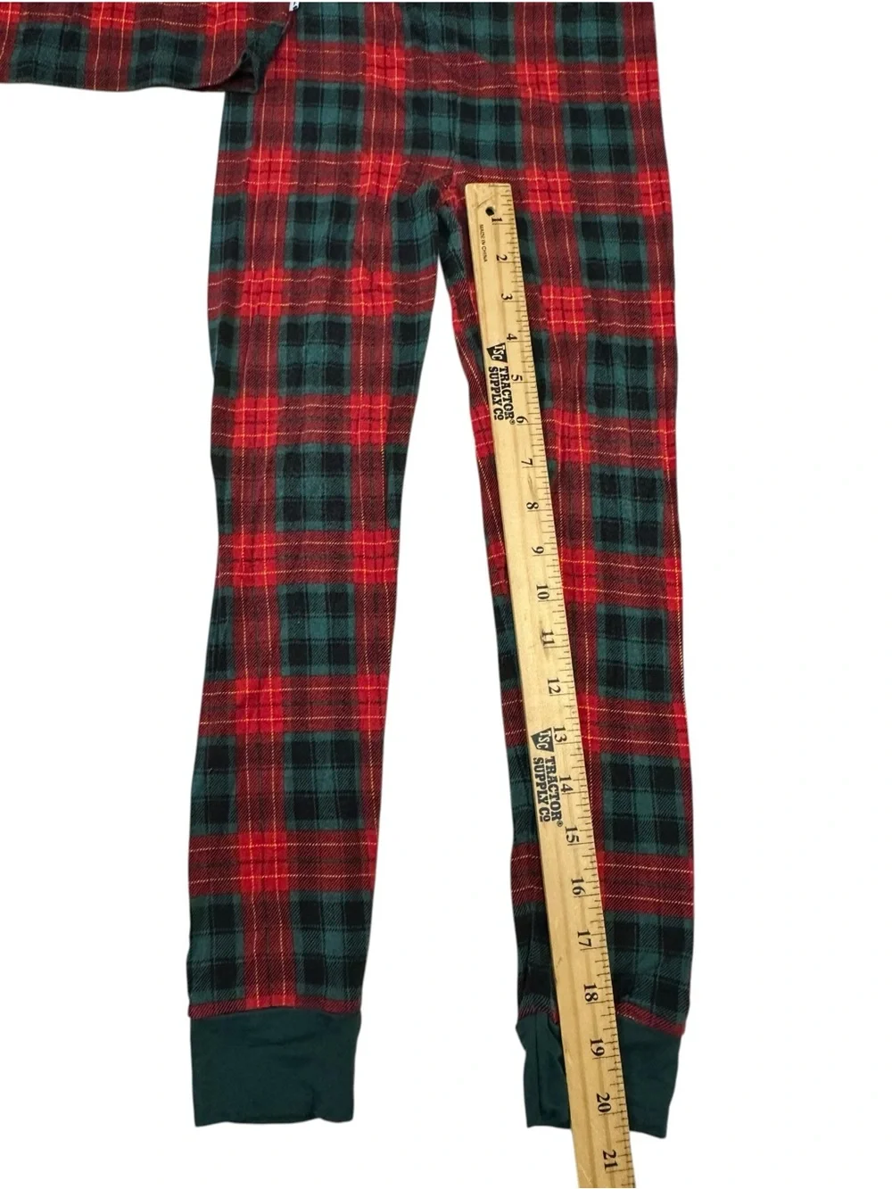 Little Sleepies Holiday Tartan Plaid Bamboo Pajama Set Christmas Kids 7/8